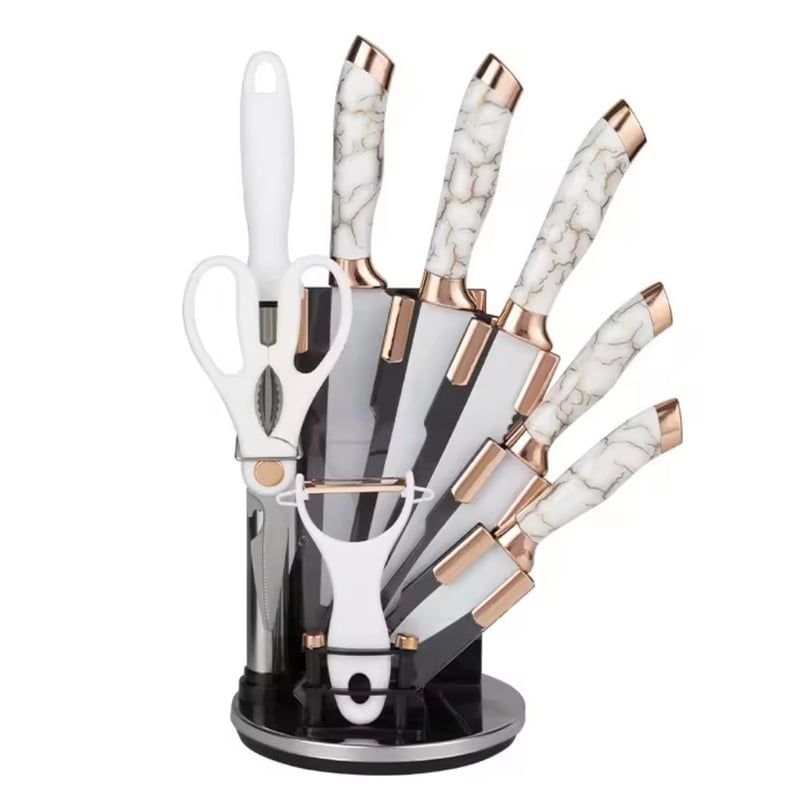 Set De Cuchillos Base Giratoria